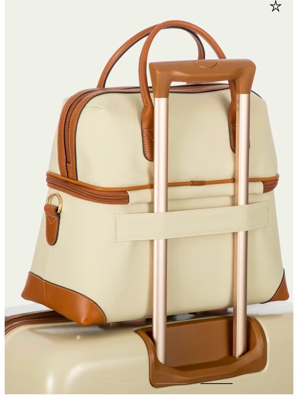 Bric’s Firenze Train Case - Cream with Tan Trim - Picture 10 of 10